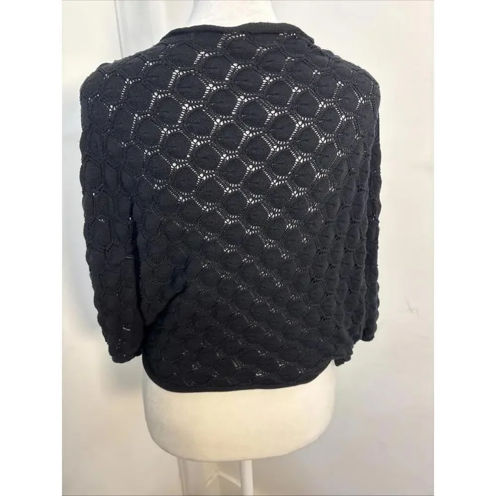 grace karin black xl cardigan‎ Honey weave Boho Quiet Luxury Capsule Stunning